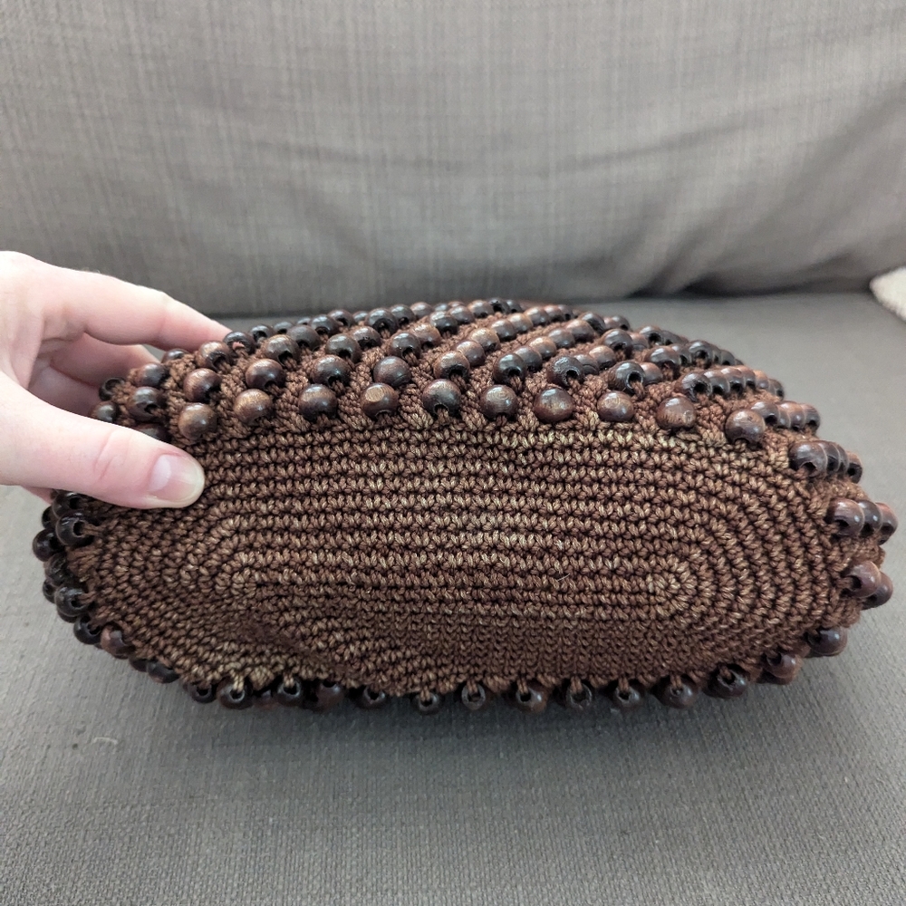 VINTAGE Wooden Beaded Clutch - Picture 2 of 8